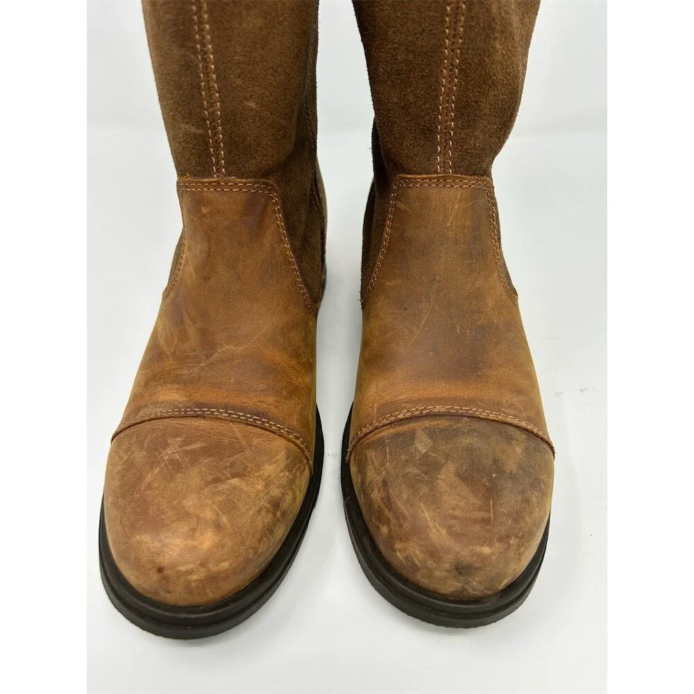SOREL Major Pull On Mid-Calf Boots Womens Brown Double Buckle Riding Boot Size 7